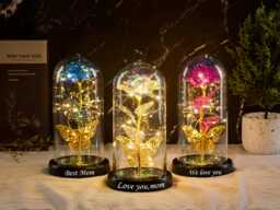 Personalized Rose Led Light, Custom Galaxy Light, Mother's Day Gift, Eternal Rose, Gift For Her/Mom, Anniversary Gift - thumbnail 1
