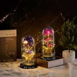 Personalized Rose Led Light, Custom Galaxy Light, Mother's Day Gift, Eternal Rose, Gift For Her/Mom, Anniversary Gift - thumbnail 2