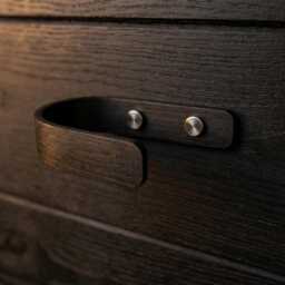 Black Curtain Holdbacks - Hooks Wooden Tie Backs Contemporary Wall Mounted Chrome Fittings - thumbnail 4