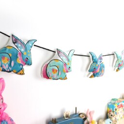 Circus Bunnyting Bunting Diy Kit - Plush Kit Bunnies Rabbits Home Decor Bunny Decoration Nursery - thumbnail 3