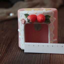 Handmade Ceramic Cake Roll Planter Dessert Lover Gift - thumbnail 4