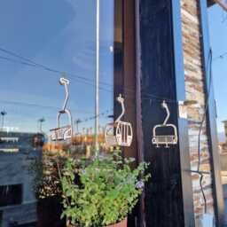 Laser Cut Wood Ski Lift Decor Set, Alpine Cabin Wall Art - thumbnail 2