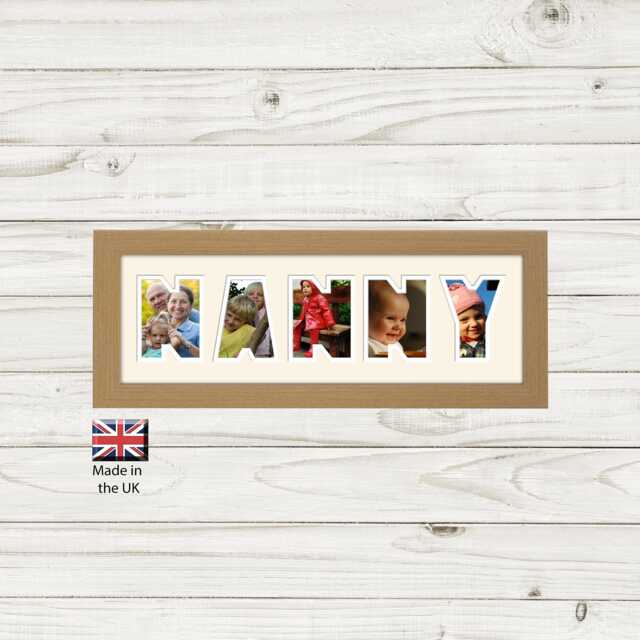Nanny Photo Frame, Word Art Picture Mother's Day Gift - image 1