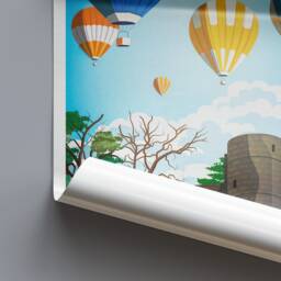 strathaven Balloon Festival Print - Scottish Wall Art Vintage Looking Retro Travel Poster, Hot Air Fiesta , South Lanarkshire - thumbnail 2