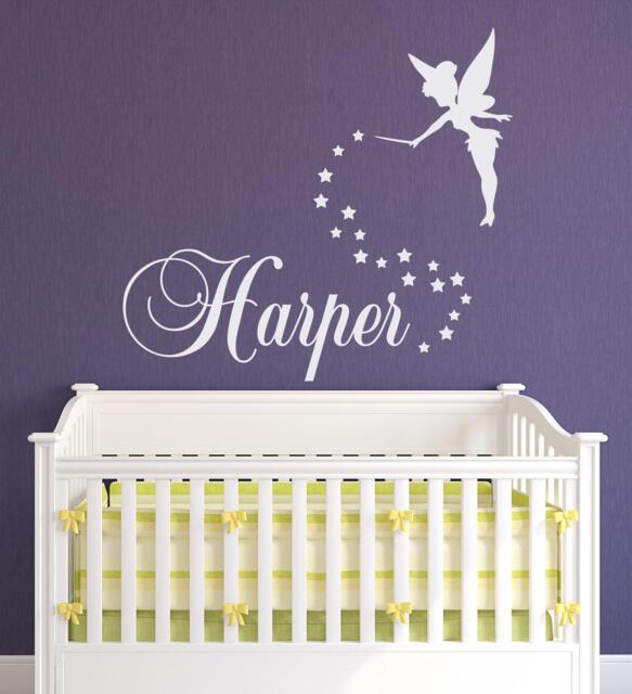 Personalized Fairy Name Wall Decal Girls Nursery Decor P146 - image 1