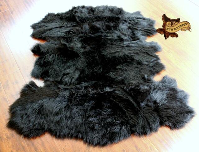Faux Fur Buffalo Pelt Rug - Animal Friendly Accent - image 1