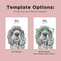 Personalised Dog Portrait, Custom Portrait, Print, Portraits, Pet Personalised Pets - thumbnail 3