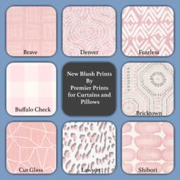 Blush Pink Premier Prints Curtains, Slub Cotton Canvas, Linen Look, Custom Length - thumbnail 1