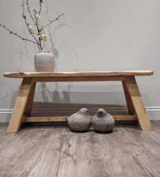 Handcrafted Rustic Farmhouse Wooden Bench For Dining, Entryway, Hallway, Bathroom, Kitchen Seating