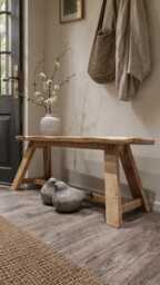 Reclaimed Wood Bench - Rustic Entryway Farmhouse Hallway Solid Shoe