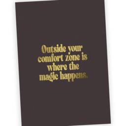 Gold Comfort Zone Motivational Wall Art Print Inspiring Quote Poster Modern Typography Decor For Office Kitchen Or Home Gift Idea - thumbnail 2