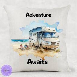 Personalised Camping Pillow Family Caravan Decor, Motorhome Gift - thumbnail 3