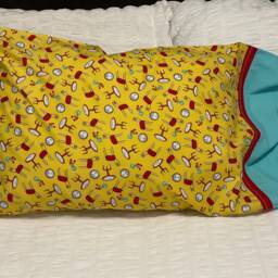 French Retro Pillow Case - Standard Cafe Croissant Flowers - thumbnail 4