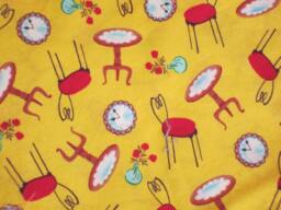 French Retro Pillow Case - Standard Cafe Croissant Flowers - thumbnail 1