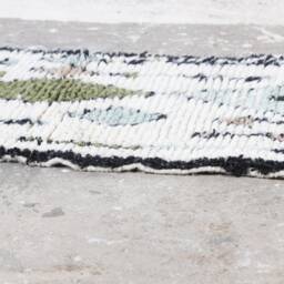 Handwoven Moroccan Berber Wool Runner Rug Abstract Geometric Hallway Rug - thumbnail 2