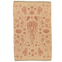 Coastal Cotton Hand Printed Flatwoven Kilim Rug - Soft Beach Summer House Decor Living Room Aesthetic Accent Cute Rugs 3x5 5x7 Washable - thumbnail 2