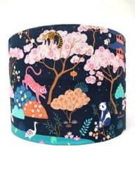 Japanese Garden Lampshade Oriental Animal Print Light Shade - thumbnail 1