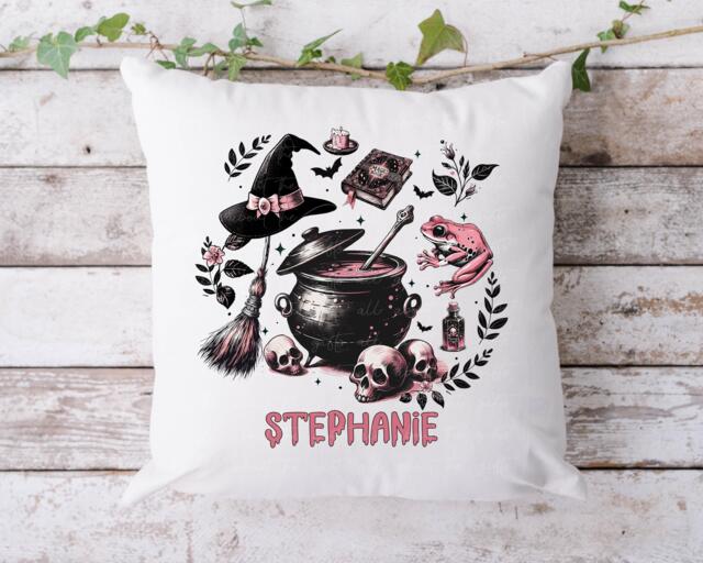 Halloween Witches Brew Cushion, 45cm Soft Feel Pillow, Custom Witchy Home Decor, Gothic Spooky Season Throw Pillow - image 1