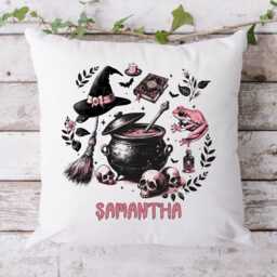 Halloween Witches Brew Cushion, 45cm Soft Feel Pillow, Custom Witchy Home Decor, Gothic Spooky Season Throw Pillow - thumbnail 2