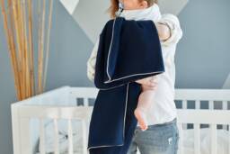 Kraftkids Baby Blanket, Muslin, Dark Blue - thumbnail 1