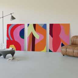 Set Of 3 Art Prints - Modern Abstract Wall Minimalist Home Decor Contemporary Living Room Gallery Free Delivery - thumbnail 3