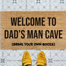 Fathers Day - Gift For Dad Him Custom Doormat Funny Christmas Man Cave - thumbnail 3