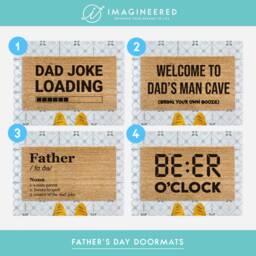 Fathers Day - Gift For Dad Him Custom Doormat Funny Christmas Man Cave - thumbnail 1