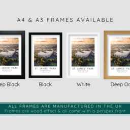 Newcastle St. James' Park Stadium Art Print - Poster Illustration Painting Drawing Gift For Him Football Fan Dad Granddad Son Fc United - thumbnail 3