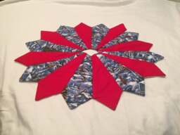 Christmas Tree Skirt, 26 Inch Diameter, Table Top, Mini, Snow Scene, Small, Glittery, Pieced, Quilted - thumbnail 1