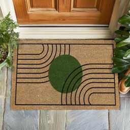 Mid Century Modern Stylish Welcome Mat, Elegant Entryway Rug, Minimalist Front Door Decor, Housewarming Gift, Outdoor Custom Rug