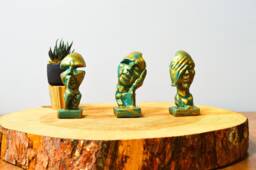 Abstract Faces See, Hear, Speak No Evil Statue - thumbnail 1