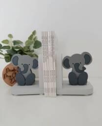 Elephant Bookends, Jungle/Safari, Kids Room, Nursery Decor - thumbnail 1