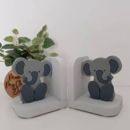 Elephant Bookends, Jungle/Safari, Kids Room, Nursery Decor - thumbnail 3