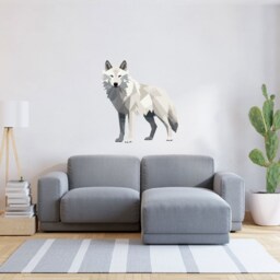 Wolf Wall Sticker - Geometric Art Decal Thevinylcreations - thumbnail 3