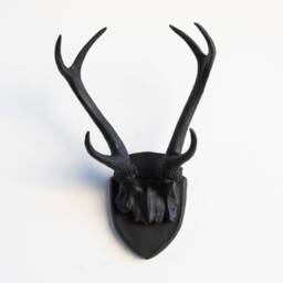 Faux Taxidermy Antler Rack Trophy Mount - Wall Decor Black Ht1717 - thumbnail 1