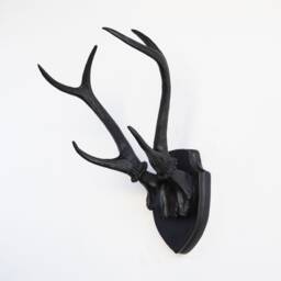 Faux Taxidermy Antler Rack Trophy Mount - Wall Decor Black Ht1717 - thumbnail 2