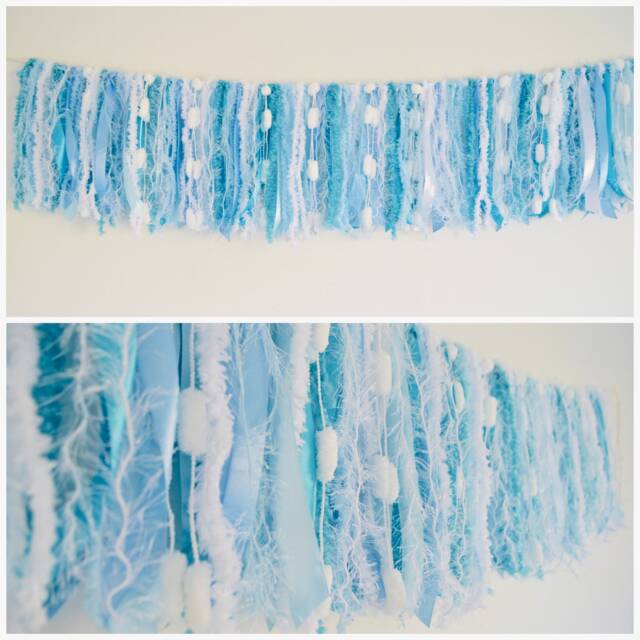 Custom Colours - Luxury Ribbon Garland Bunting For Home Decor Or Reusable Party - image 1