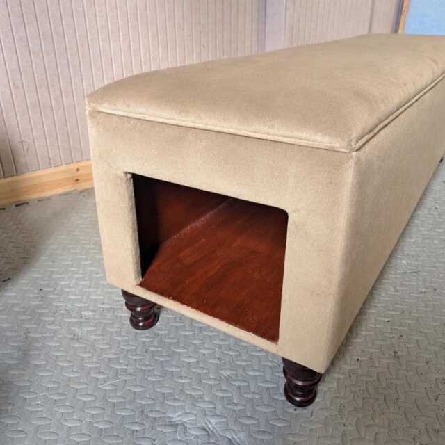 Handmade Pet Den Storage Ottoman Bench & Hidden Bed Or Litter Tray - image 1