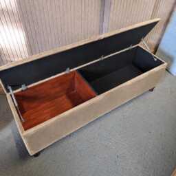 Handmade Pet Den Storage Ottoman Bench & Hidden Bed Or Litter Tray - thumbnail 2