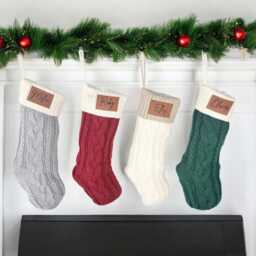 Personalized Knitted Christmas Stocking Family Holiday Decor - thumbnail 2