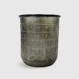 Tobi Lead Metal Plant Pot, Handmade, Xl, Multiple Sizes, D27cm -D41cm, Liner Included - thumbnail 2