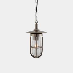 Ramor Nautical Brass/Glass Pendant Light 10.5