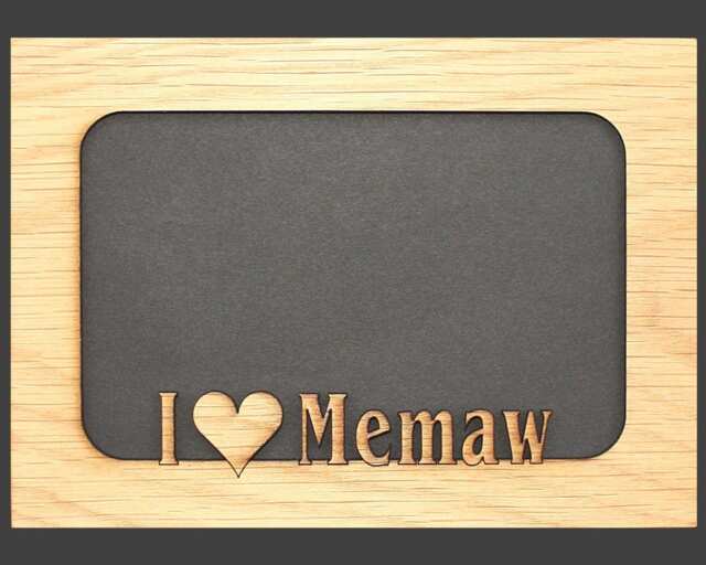 5x7 I Love Memaw Mat Insert For Picture Frame - Gifts, Gift Memaw, Grandparent Grandkids, Grandchildren - image 1