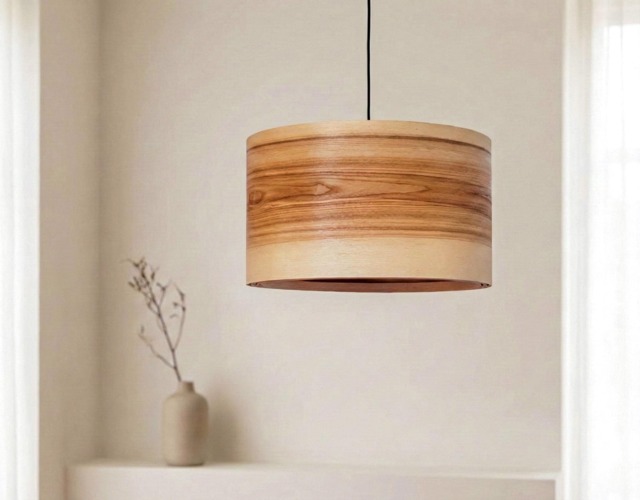 Olive Wood Pendant Light, Modern Ceiling Lamp For Kitchen Island, Scandinavian Chandelier - image 1