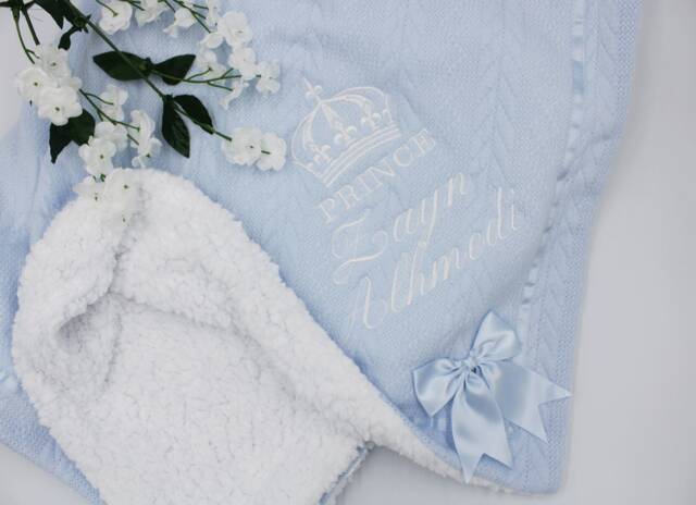 Personalised Baby Blanket Embroidered Super Soft For Boys & Girls New Born Christening Gift Baptism Keepsake Newborn Stars Custom Luxury - image 1