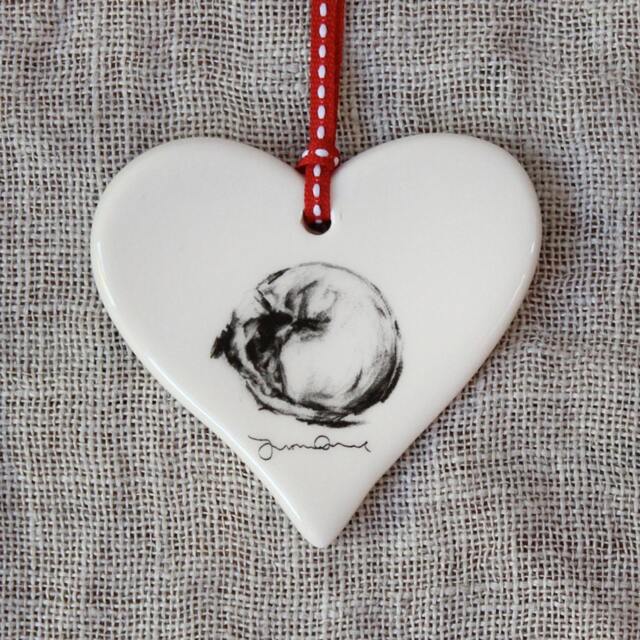 Sleeping Terrier Christmas Ornament - Dog Keepsake Xmas Tree Decoration & Stocking Filler Gift - image 1