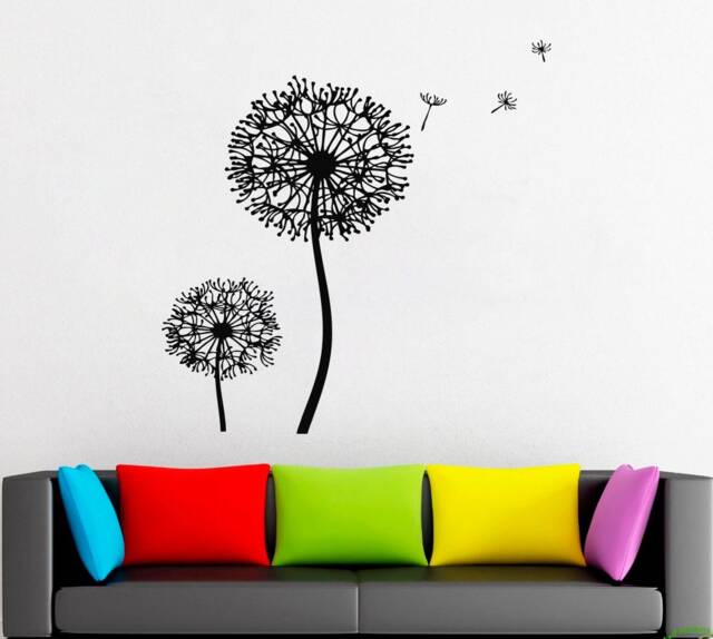 Dandelion Wall Decal Removable Flower Decor 2226 - image 1