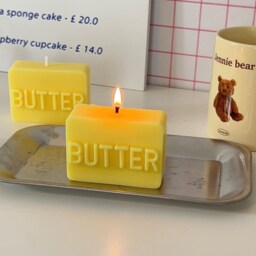 Butter Candle, Decor, Pastel Danish Home House Warming Gift, Decorative Bff Gift, Kitchen Candles - thumbnail 3
