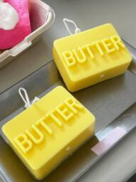 Butter Candle, Decor, Pastel Danish Home House Warming Gift, Decorative Bff Gift, Kitchen Candles - thumbnail 1