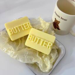 Butter Candle, Decor, Pastel Danish Home House Warming Gift, Decorative Bff Gift, Kitchen Candles - thumbnail 2